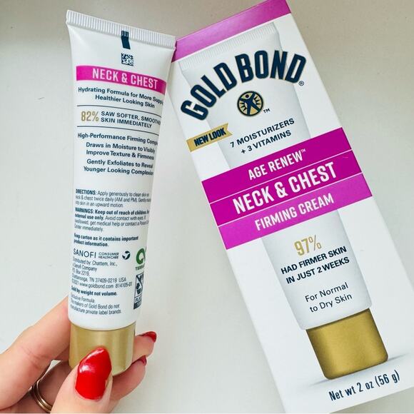 NEW GOLD BOND Neck & Chest Firming Age Renew Cream Face Moisturizer Lotion 2oz - Picture 5 of 9